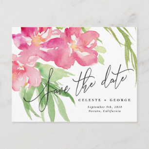 Tropenfarbenflora Save the Date Ankündigungspostkarte