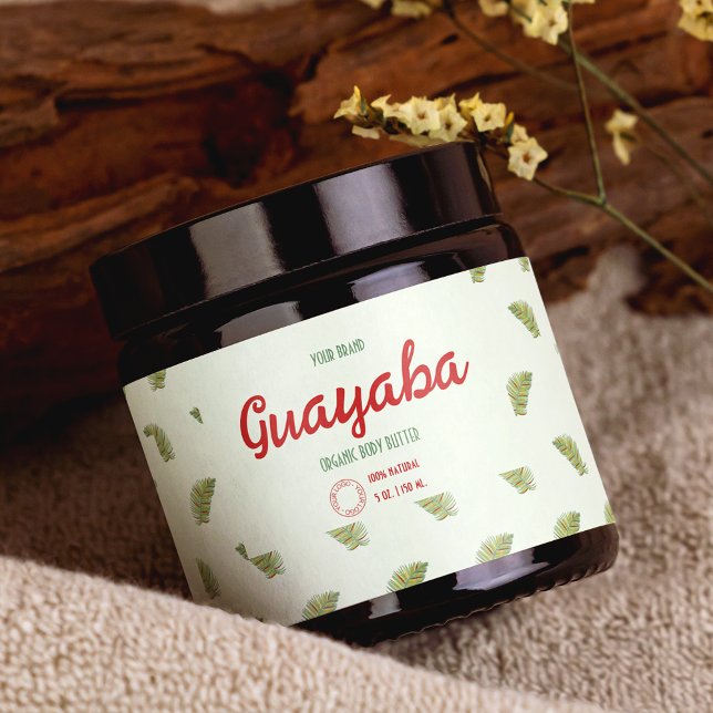 Tropenfarbige Kosmetik Jar Wrap rund um das Label Wasserflaschenetikett (Von Creator hochgeladen)