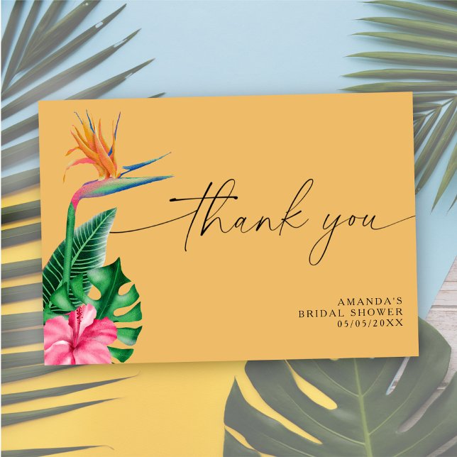 Tropenflora - vielen Dank Brautparty Dankeskarte (Von Creator hochgeladen)