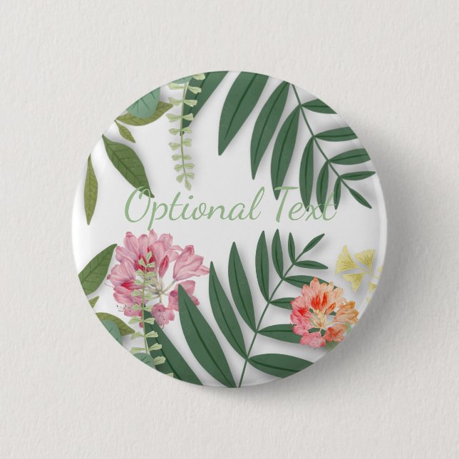 Tropenfloral Button (Vorderseite)