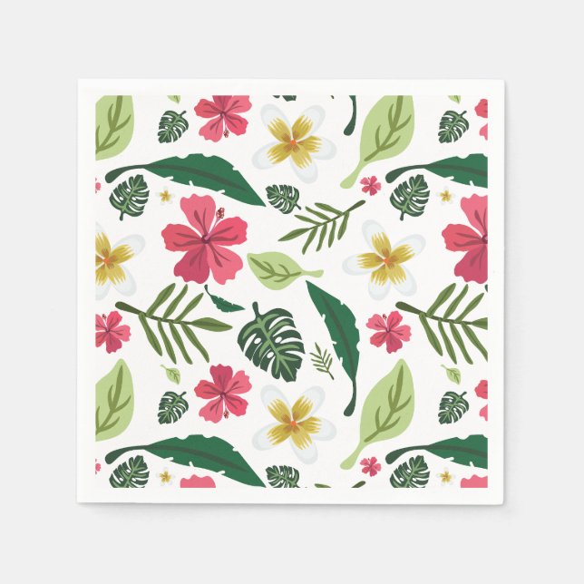 Tropenfloral Serviette (Vorderseite)