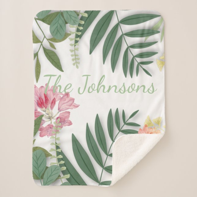 Tropenfloral Sherpadecke (Vorderseite)