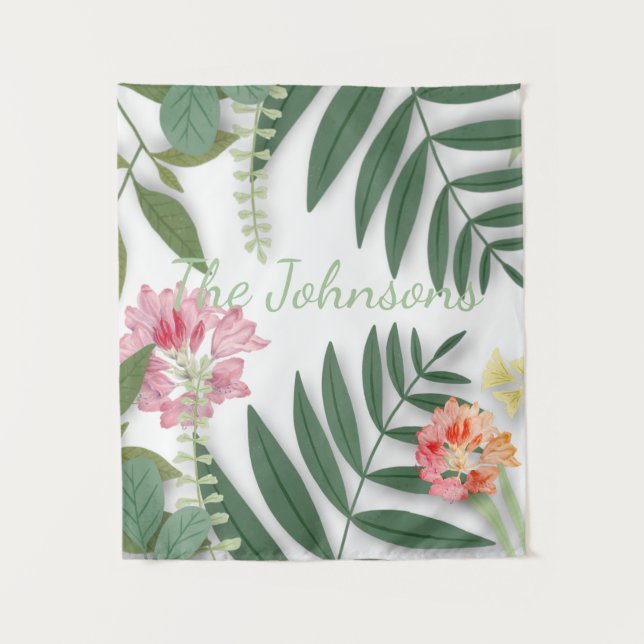 Tropenfloral Wandteppich (Vorderseite)