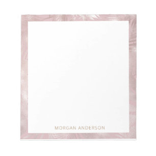 Tropenfolien Rose Gold Imitate Folie Monogramm Notizblock