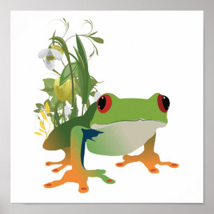 Tropenfrosch Poster