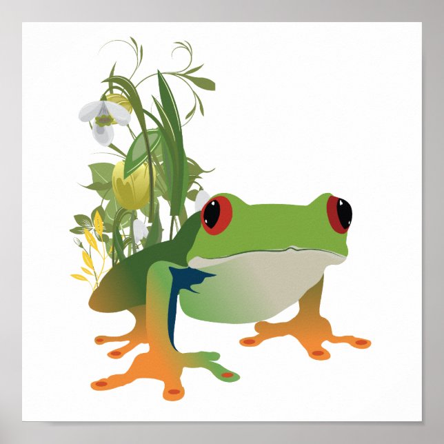 Tropenfrosch Poster (Vorne)