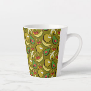 Tropenfrucht nahtlos gelb milchtasse