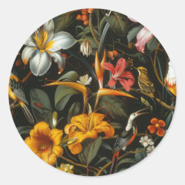 Tropengarten Runder Aufkleber