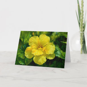 Tropengelbe Blume Art Note Card Karte