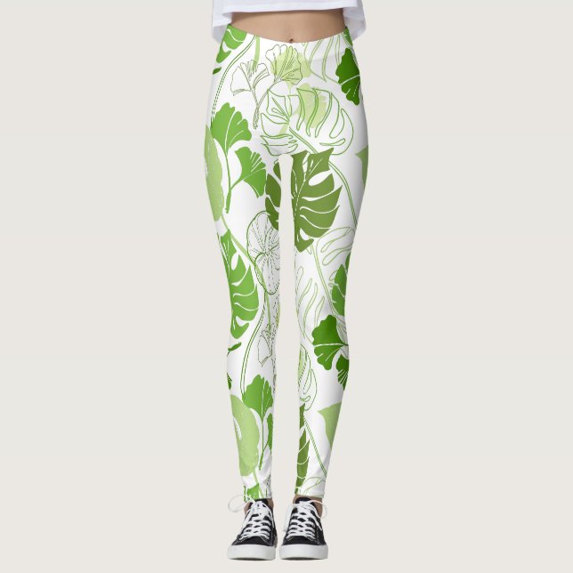 Tropengrün auf den Leggings (Vorderseite)