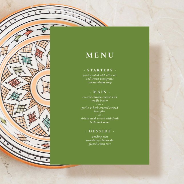 Tropengrün Menükarte (Von Creator hochgeladen)