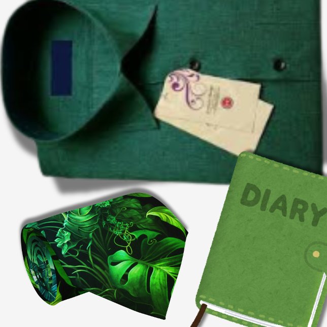 Tropengrüne Blätter Hawaiianisches Muster Krawatte (Von Creator hochgeladen)