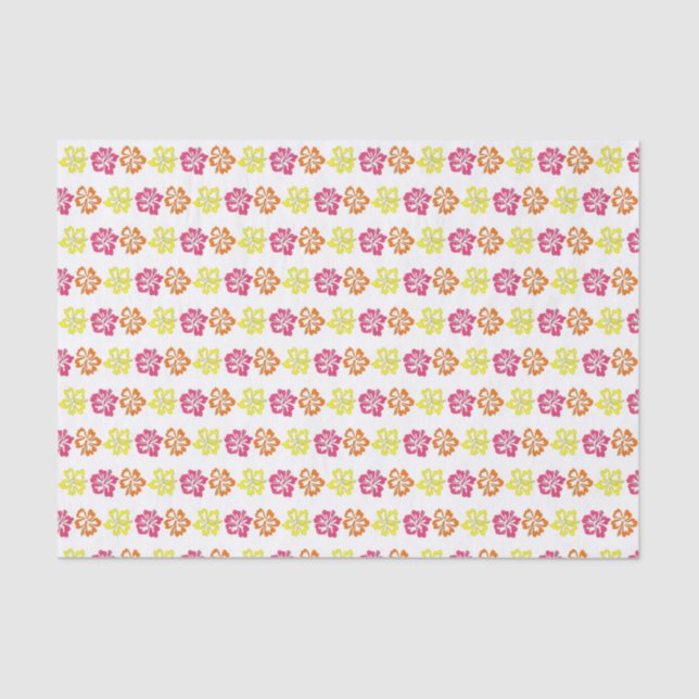 Tropeninsel Luau Pink Hawaiianischer Hibiskus Seidenpapier (Vorderseite)