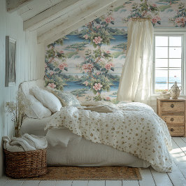 Tropeninsel Pink Chinoiserie Stilfserei Tapete