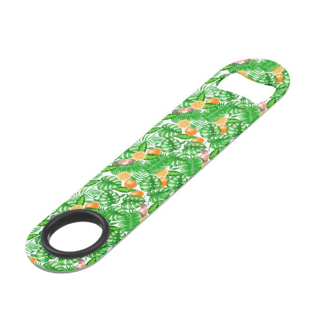 Tropenmuster, Kolibris II Speed Flaschenöffner (Vorderseite Schrägansicht)