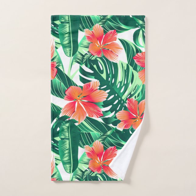 Tropenorangefarbener Hibiskus Handtuch (Handtuch)