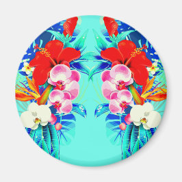 Tropenorchideenblatt Hawaiianisches Blumenblatt aq Magnet