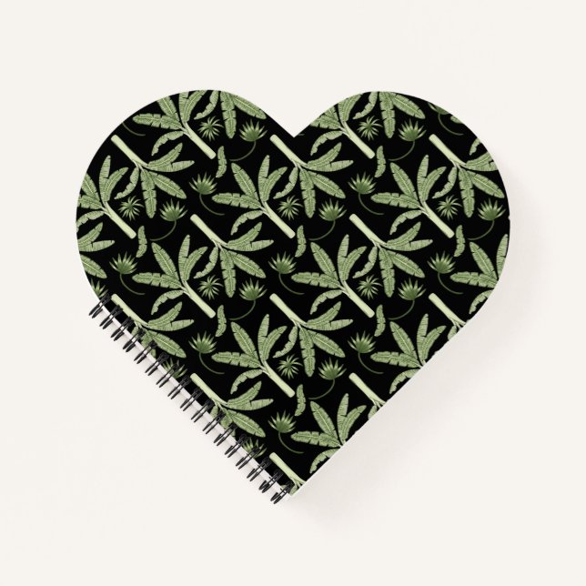 Tropenpalmen nahtlos notizbuch (Vorderseite)