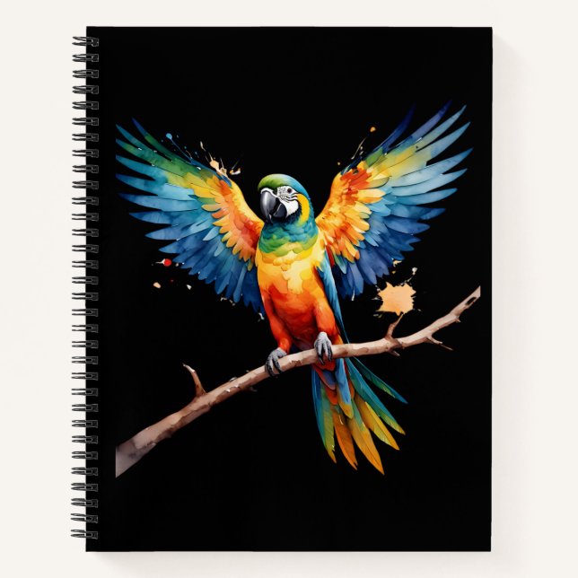 Tropenpapagei Notizbuch (Vorderseite)