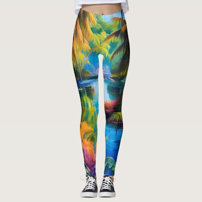 Tropenparadies II Leggings (Vorderseite)
