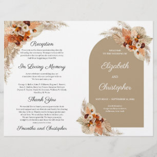 Tropenprogramm Boho arch terracotta burange orange