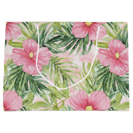 Tropenrosa Blume Brautparty Große Geschenktüte