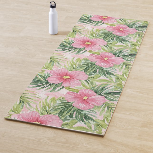 Tropenrosa Blume Yogamatte (Beispiel)