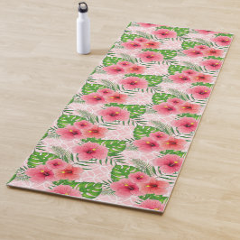 Tropenrosa Blume Yogamatte