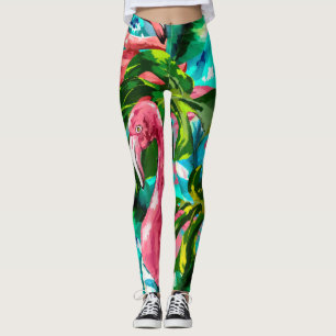 Tropenrosa Flamingo-Leggings Leggings