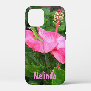 Tropenrosa Hibiskus Blume Lizard Foto Custom Case-Mate iPhone Hülle