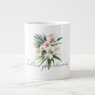 Tropenrosa Orchid-Blume Jumbo-Tasse