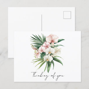 Tropenrosa Orchid-Blume Postkarte