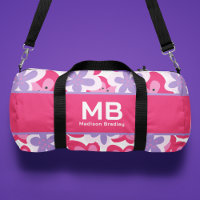 Tropenrosa Personalisierter Name der Monogramm