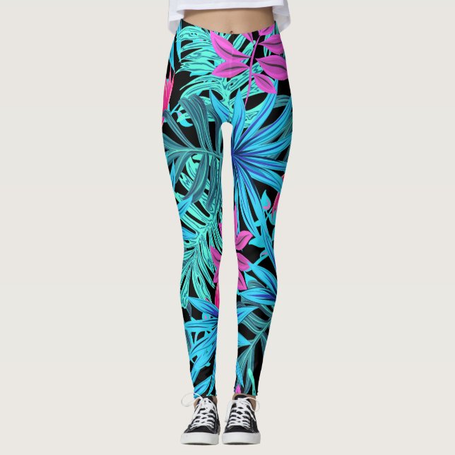 Tropenschrift Leggings (Vorderseite)