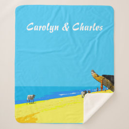 Tropenstrand, Goa, Indien, personalisiert Sherpadecke