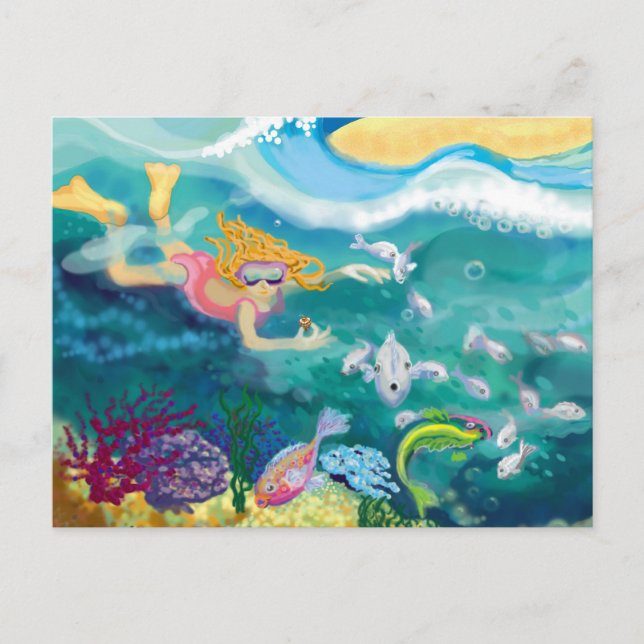 Tropenurlaub Feiertagspostkarte (Vorderseite)