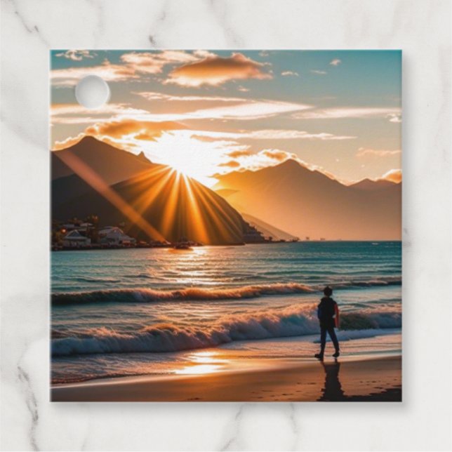 Tropenvibes Geschenkanhänger (Vorderseite)