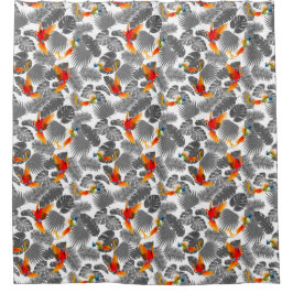 Tropenvögel Duschvorhang