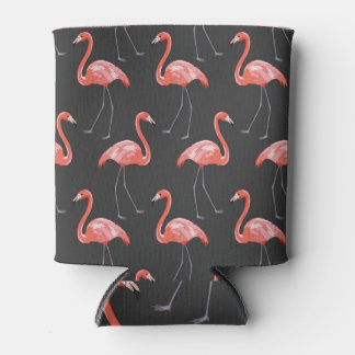 Tropenvögel, rosa Flamingos, nahtlos Dosenkühler