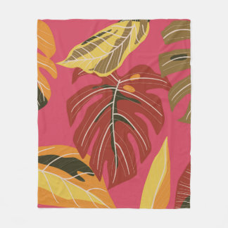 Tropenwald. Abstrakter Illustrationspunkt Fleecedecke