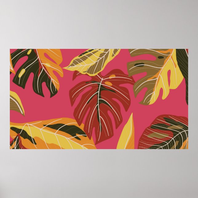 Tropenwald. Abstrakter Illustrationspunkt Poster (Vorne)