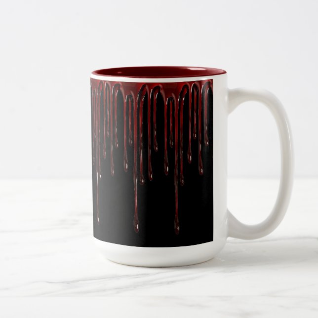 Tropfblut Zweifarbige Tasse (Rechts)