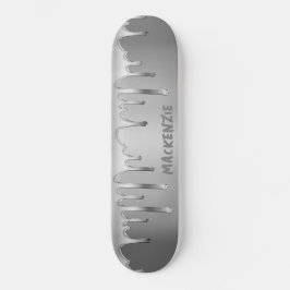Tropfchrome Flüssigmetall Personalisiert Skateboard