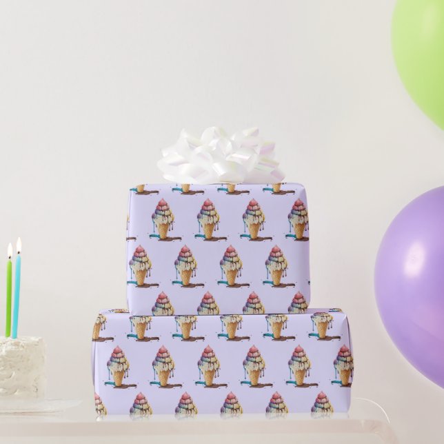 Tropfeis Geschenkpapier (Partygeschenke)
