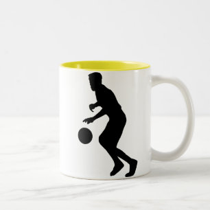Tröpfelnder Basketball Zweifarbige Tasse