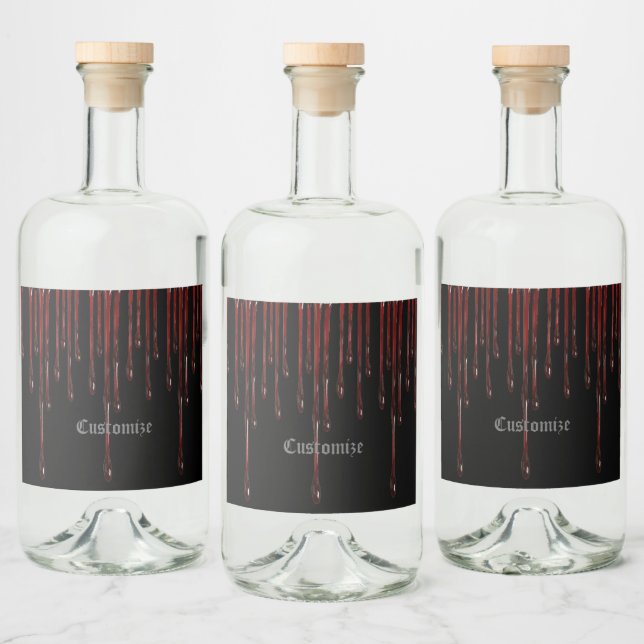 Tropfen Alkoholflaschenetikett (Flaschen)