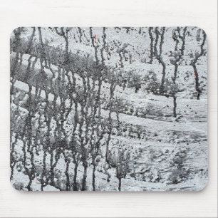 Tropfen aus schwarzem Beton Mousepad