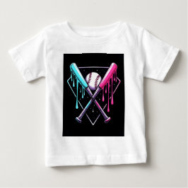 Tropfen Baseball Bat Magic - Neon Splash Zuhause P Baby T-shirt