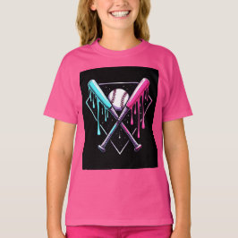 Tropfen Baseball Bat Magic - Neon Splash Zuhause P T-Shirt