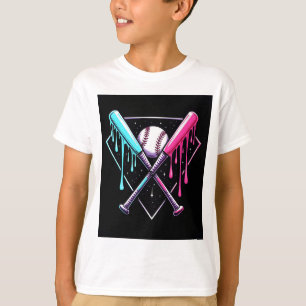 Tropfen Baseball Bat Magic - Neon Splash Zuhause P T-Shirt